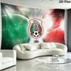 Mexico National Football Team Wall Tapestry Aesthetic Wall Hanging Printed Fabric Blanket Decorative Tapestries for Bedroom Living Room Home Decor