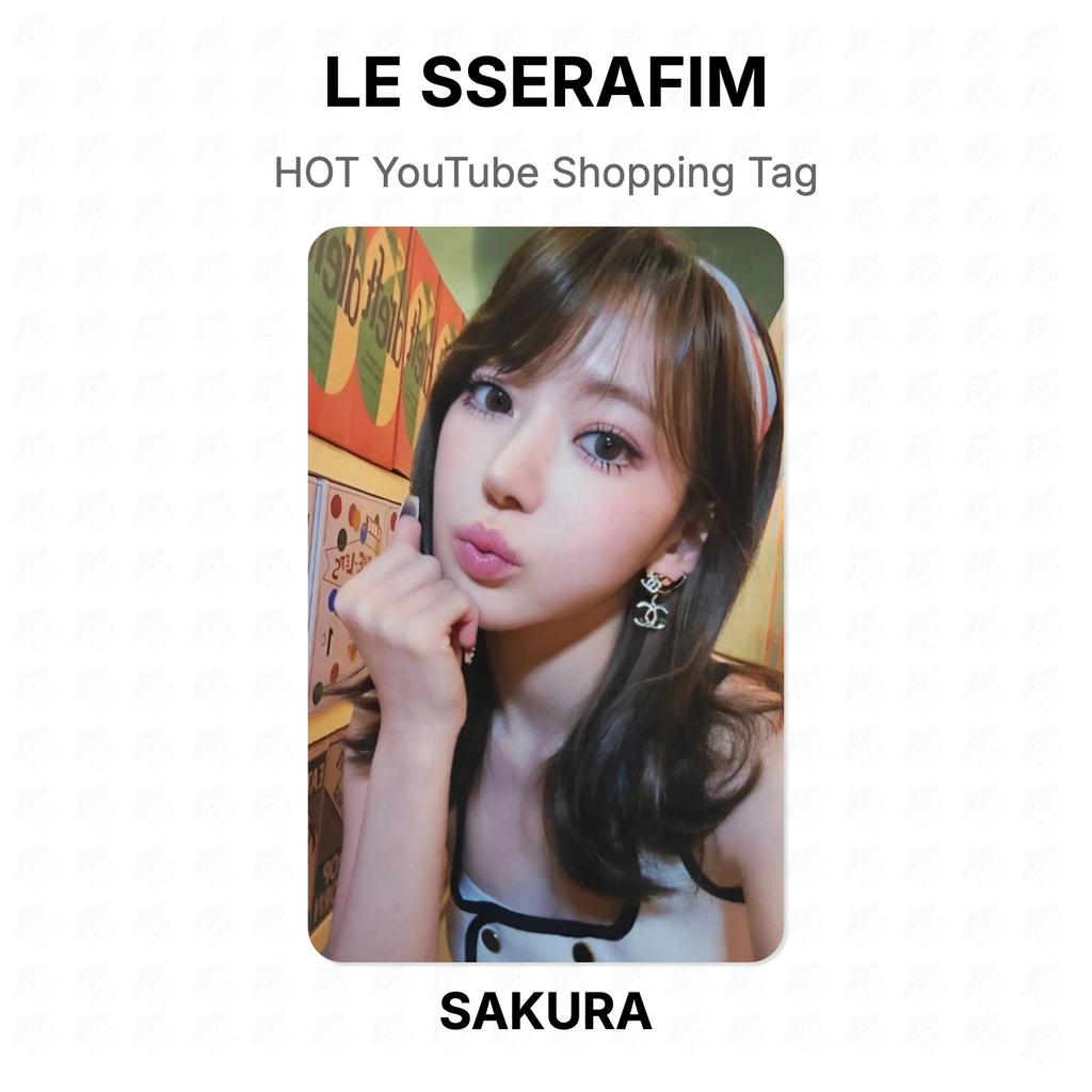 LE SSERAFIM HOT YouTube Shopping Tag Official Photocard