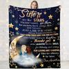 Show Your Sister with this Flannel Blanket Perfect for Blanket for Home Decor Couch Bed Sofa Office Camping Travel and More!