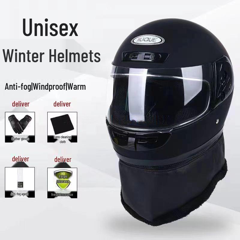 All-Season Anti-Fog Full-Face Helmet: Warm, Safe Riding for Men & Women