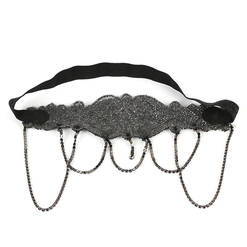 Gatsby Great The Flapper Headband Retro Rhinestone Tassel Bride Accessories Hair