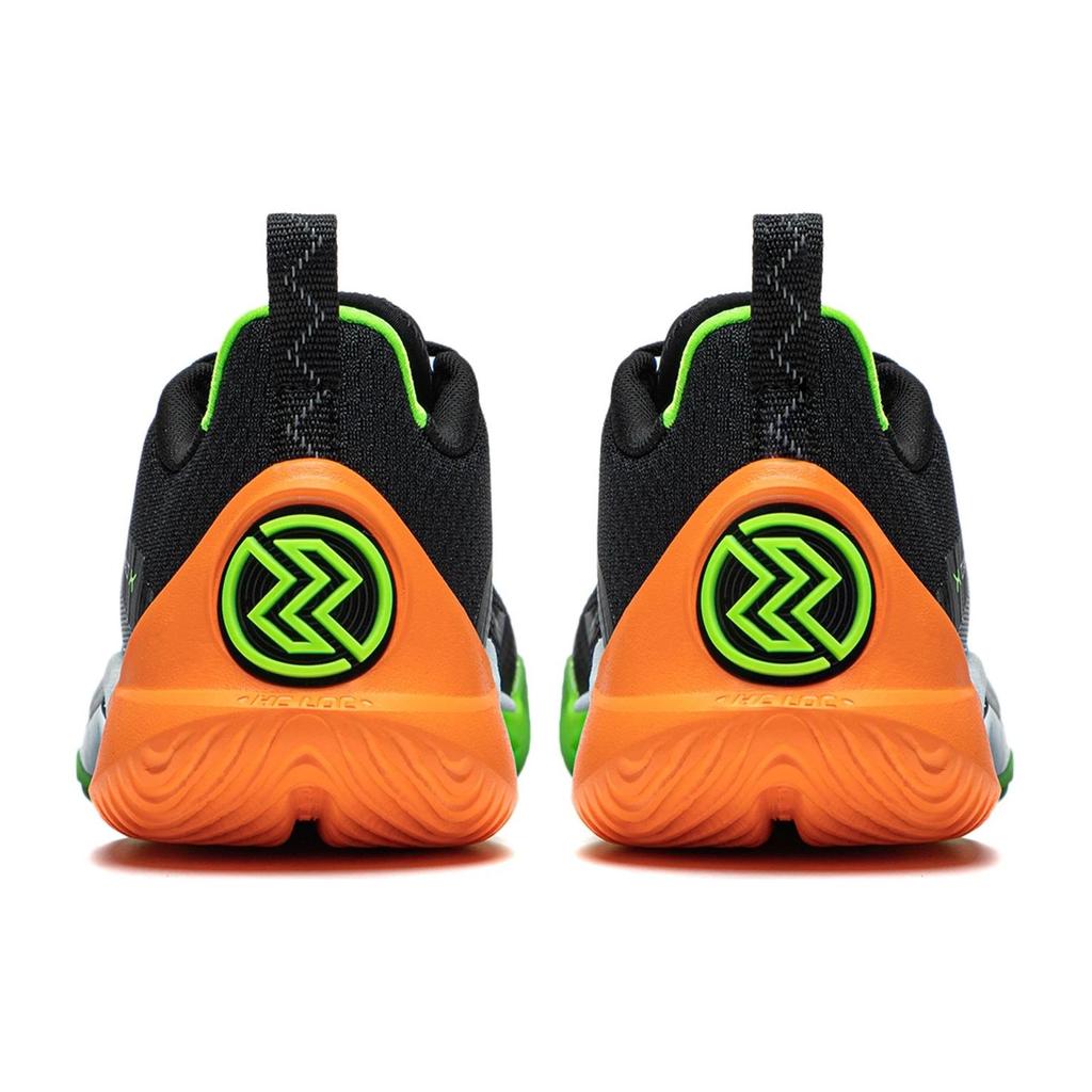 New LINING Speed 10 Basketball Shoes Men Low Top Black Green Orange ABAT085-2