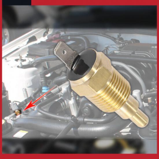 Universal Car Engine Cooling Fan Temperature Sensor Switch 3/8"NPT Pack of 1