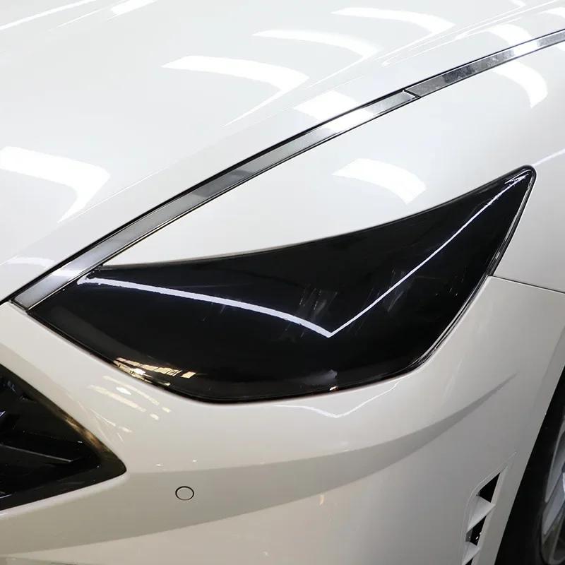 2Pcs Headlights Film Blackened Protective TPU Transparent Membrane Car Sticker For Hyundai Sonata DN8 10th Accessories