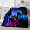 Neon music note  Blanket Flannel Blanket for bed, sofa, Camping, Hiking, Picnic Essentials, gift for family Fan gifts