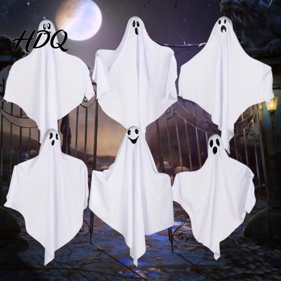 Wind-swaying Ghost Decoration Halloween Hanging Outdoor Decoration Cute Flying White for Stage