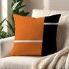 Funda de cojín con patrón naranja nórdico, arte abstracto, para impresión de almohada, decoración de sofá, hogar, coche, habitación, tienda, oficina, simplicidad nórdica