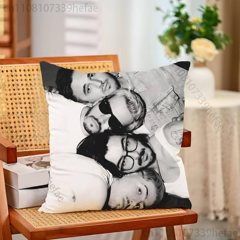 MMorat Band Pillow Case Plush Pillow Cases Home Decoration Pillow Cover for Sofa Bed Chair Living Room