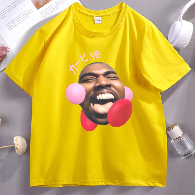 Funny Kirbye Graphic TShirt Kanye Parody Meme T Shirt Women Casual Cotton Comfortable T Shirts Soft Short Sleeve Male Clothing