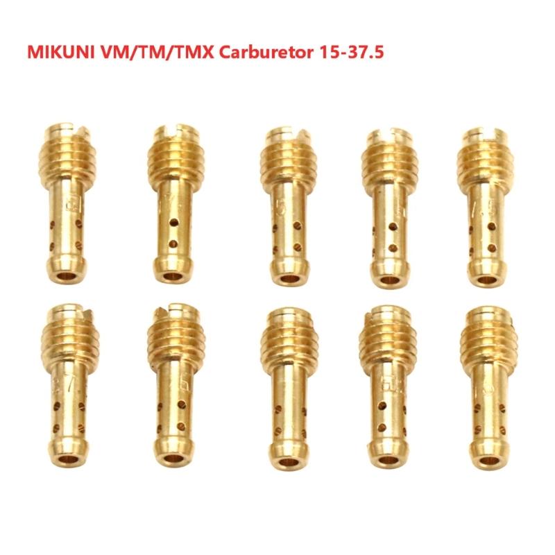 Motorcycle Carburetor Main Jets Injector Nozzle 8 Bleed Holes Pilot Jet Kit 10x