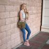 Gootium LM30624AMG Cotton Canvas Shoulder Bag Messenger Bag Unisex Khaki