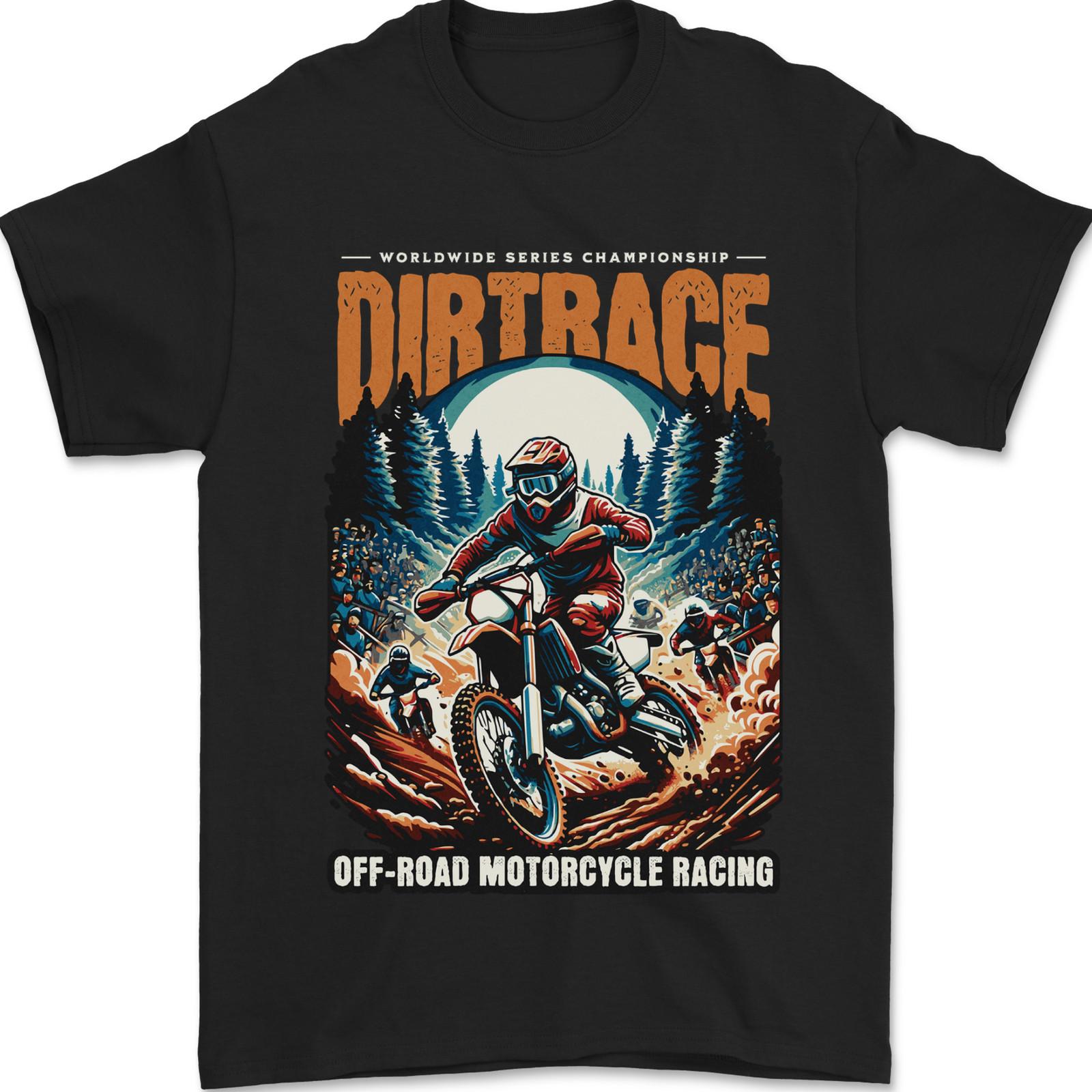 Dirt Race Motocross MotoX Dirt Bike Mens T-Shirt 100% Cotton L