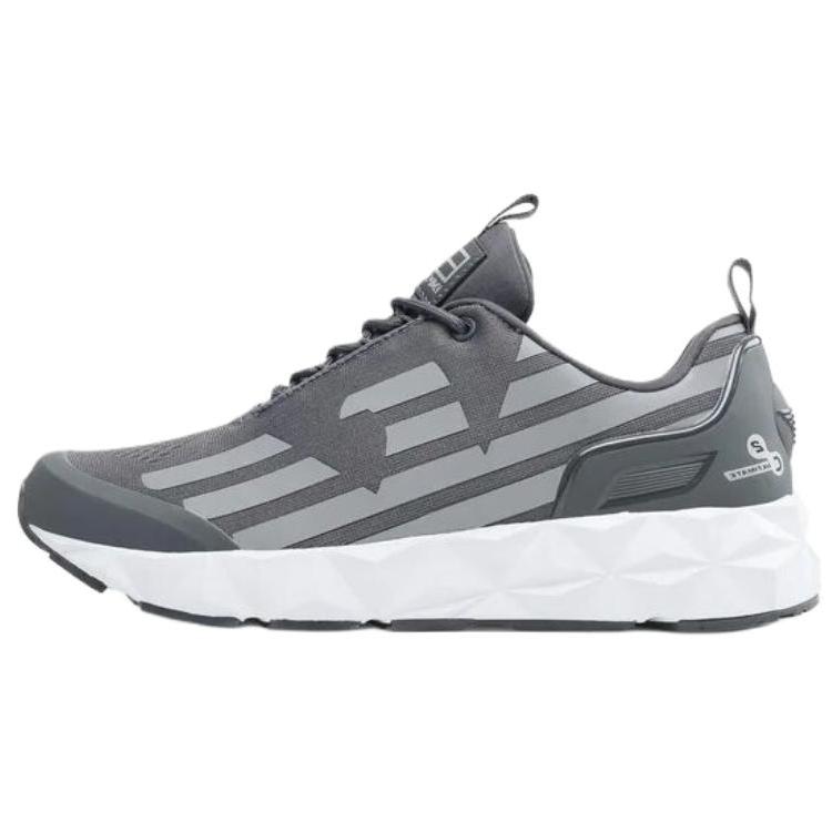 Emporio Armani EA7 Round Toe Lace-Up Logo Low-Top Casual Shoes Men sneakers Gray X8X033XCC52Q261 42.5