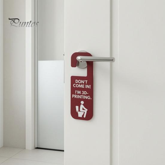 Humorous Office Privacy Indicator Funny 3D Printed Door Hanger Sign for Workshop And Office, Don't Come in I'm Printing, Durable Plastic Technology