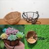 5 Size Rattan Hanging Basket Flower Pot Chain Hydroponic Plants Plant Grow Tools Garden Decorations With 3 Hooks