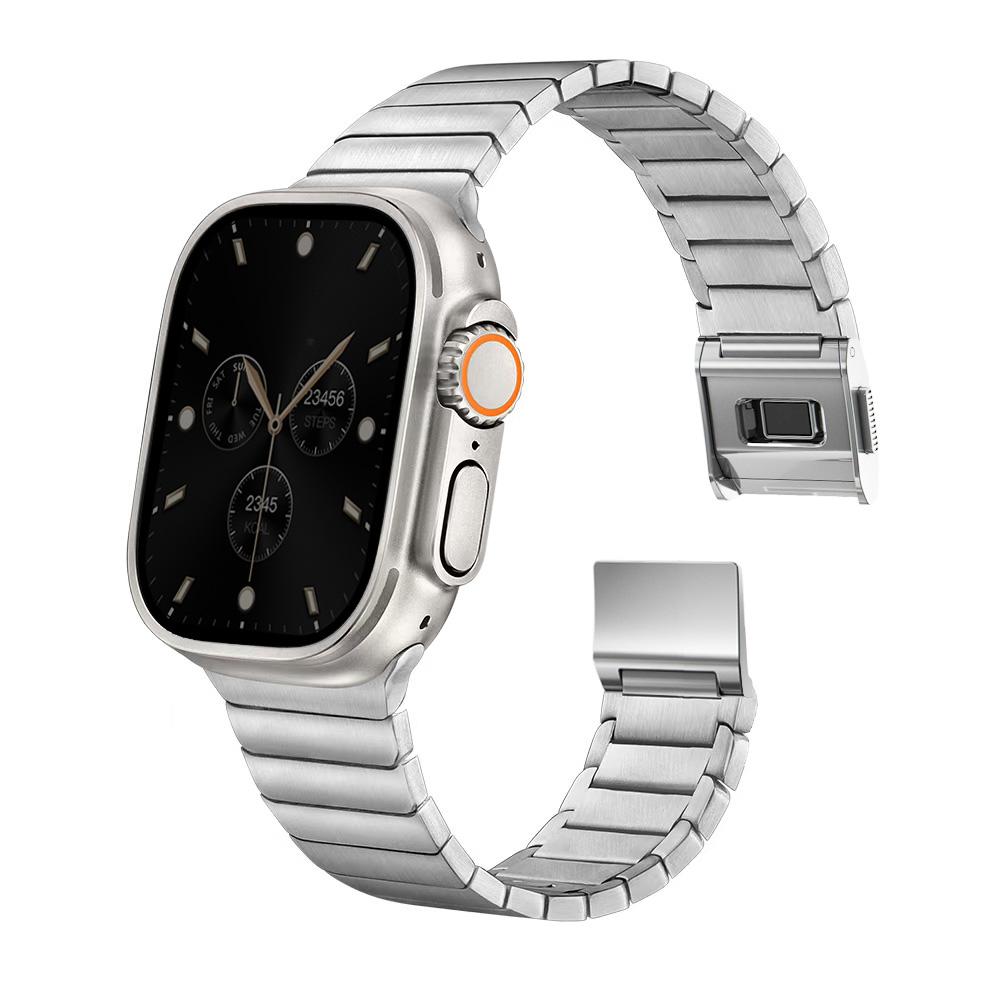 For Iwatch Ultra 3/2 49mm 44 42 45 46mm Magnetic Titanium/Stainless Steel Strap For Apple Watch Series 11 10 9 8 7 6 5 4 SE3