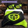 Biancheria da letto a tema Leeds United Set 3 Pezzi Copripiumino Biancheria da letto Decorativa Per Camera Adolescenti Decorazione Casa