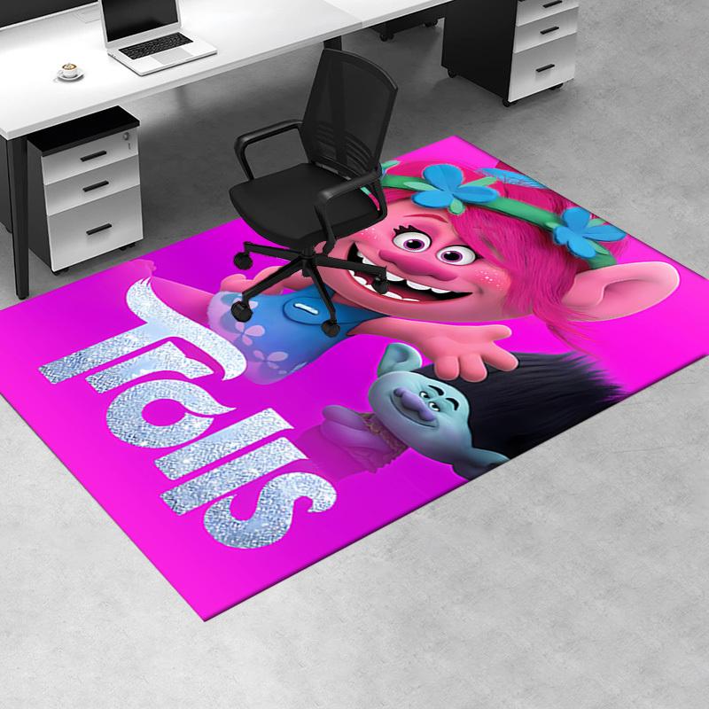 Trolls, Hair, Fun Office Carpet Soft Polyester Entrance Carpet Washable Non Slip Machine Washable In