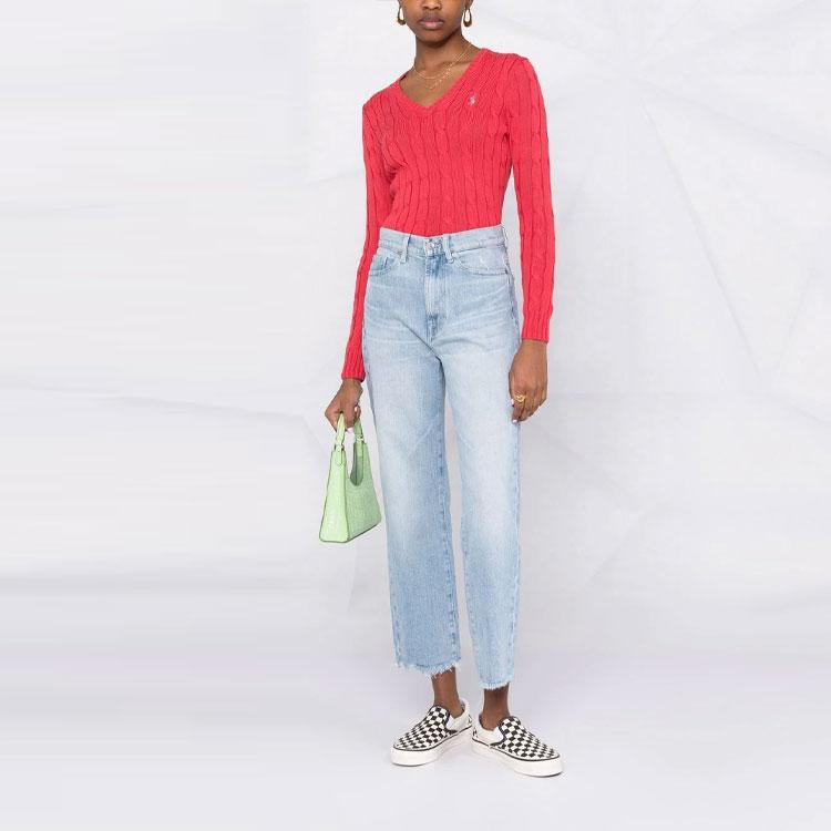 Polo Ralph Lauren SS22 Chunky Knit Sweater Women sweater Red 211580008-077