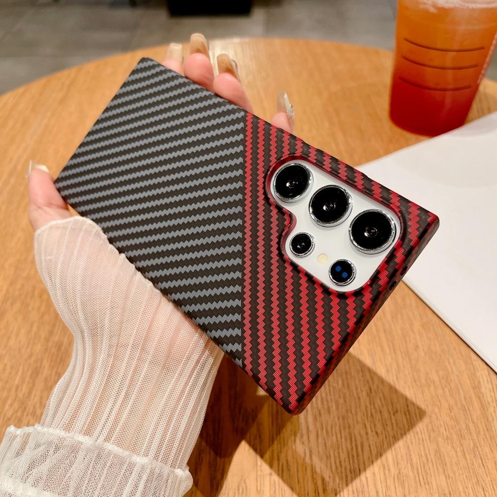 

Ultrathin Frosted Kevlar Carbon Fiber For Magsafe Phone Case For Samsung S26 S25 S24 A55 A56 A17 Ultra Plus Wireless Charg Cover Galaxy S22 Ultra 5G