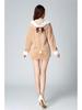 Khaki Reindeer Moose Rhinoceros Christmas Costume Coat with Shorts