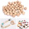50PCS Easy to Paint Unfinished Wood Balls Smooth Surface Craft Wooden Balls  Art Projects