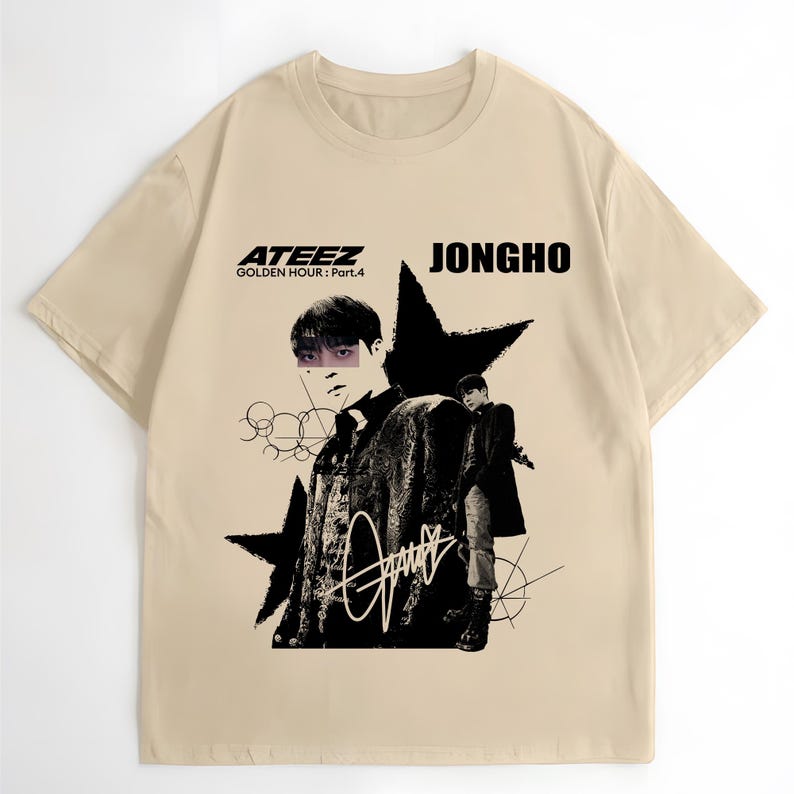 Retro Ateez Jongho Tshirt, Ateez Golden Hour Merch, Ateez World Tour 2026 Shirt, Ateez Members Kpop Shirt, Ateez Adrenaline Shirt 4XL