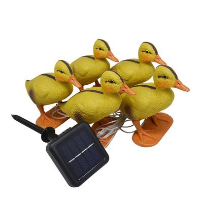Solar Duck Garden Light Yellow Duck Outdoor Light Statue Animal Cute Ducks Yard Decor Lawn Lamp for