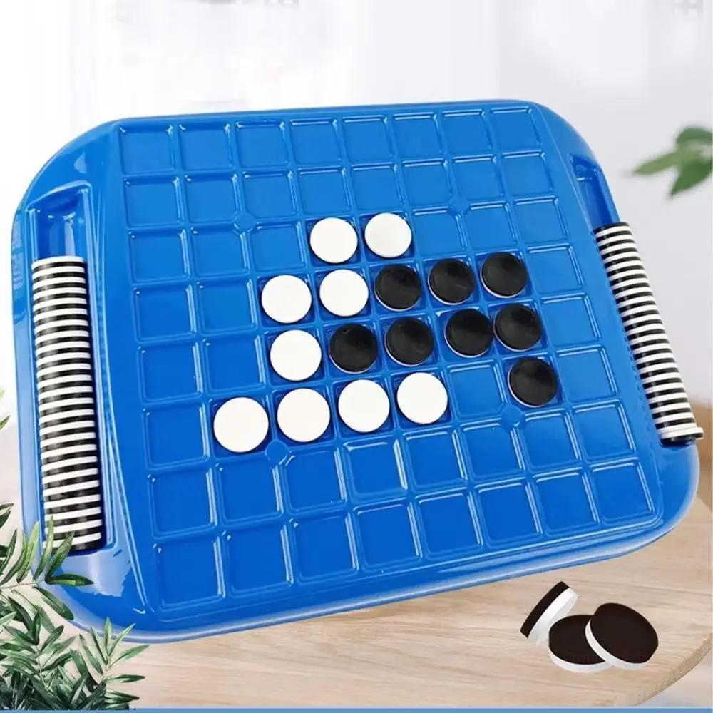 Interactive Touch Flip Black And White Chess Funny Design With Storage Bag Tabletop Board Games Thinking Reasoning Toy