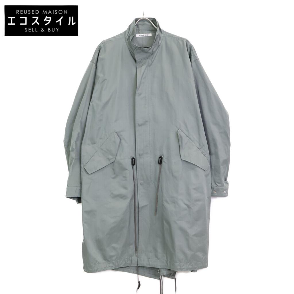 SEVEN BY SEVEN Gray 800-5110012 Nylon Silk Fishtail Coat/M-65 coat M GrayUsed