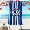 Chelsea F Print Strandtuch, Großes Weiches Schnelltrocknendes Handtuch für Strand Camping Schwimmen