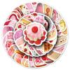 50PCS INS Style Cute Cake & Dessert Stickers - Delicious Food & Small Mochi Design for Stationery Decoration