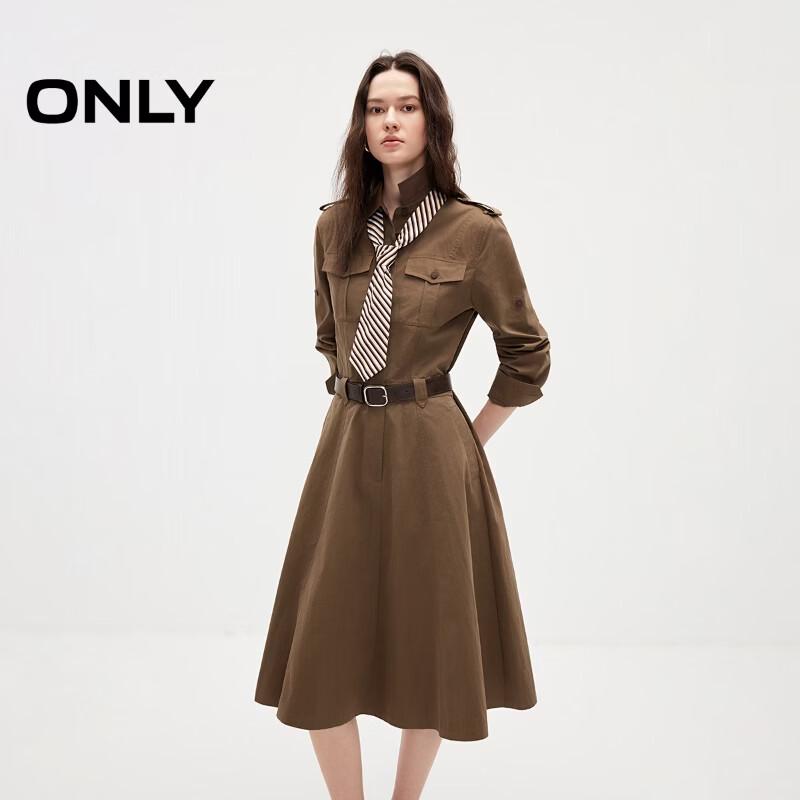 ONLY Women s Long Sleeve A-Line Midi Dress L