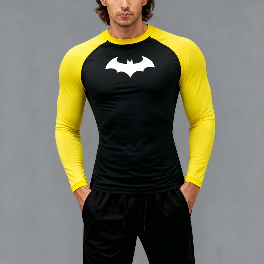 MMA Men Compression Running T-shirt Fitness Tight Long Sleeve Sport Shirts Training Jogging Tops Gym Sportswear Dry Fit Rashgard