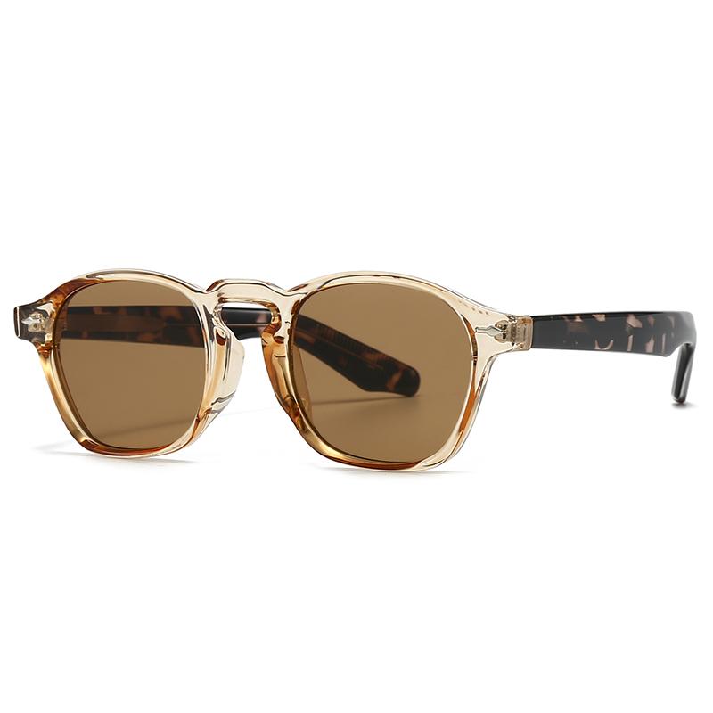 European And American  Trendy Street Style Retro Artistic Acrylic Insert Sunglasses Modern Charm Ins Sunglasses 28058
