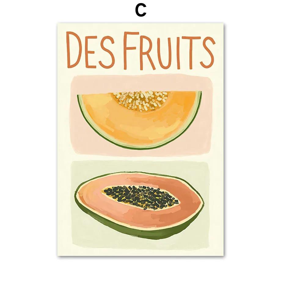 Morris Botanical Wall Art Canvas Painting Posters And Prints Pictures For Living Room Decor Woman Apricot Lemon Papaya William