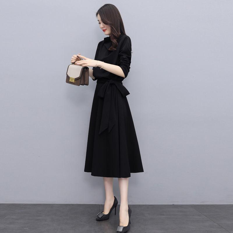 2026 Spring and Autumn New Casual Dress for Women, Elegant Slim-Fit Waist-Cinching Dress