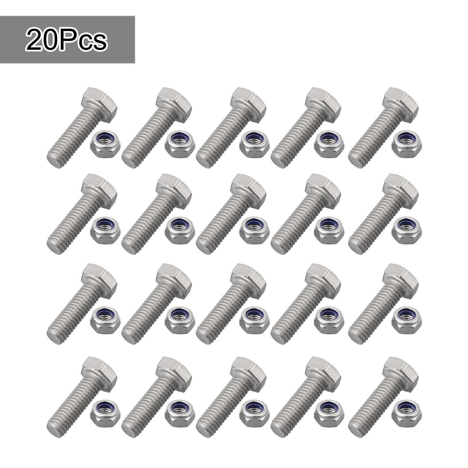 20 Sets Auger Snow Blower Shear Pins Bolts & Nuts For Honda Snowblowers Set Replacement Parts Accessories