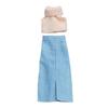 30CM Doll Clothes Suit Fashion Tops Sweater High Waisted Jean Pants Vest Skirt Set For 1/6Bjd Dolls Accessories Kids Toys