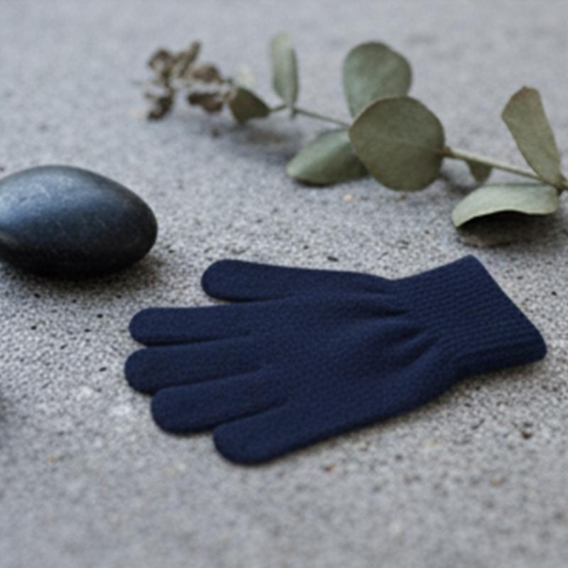 1 Paar Dehnbare Baby-Strickhandschuhe Bequemes Strickgewebe Weiche Thermische Winter-Handbekleidung Für Kinder 4+8T