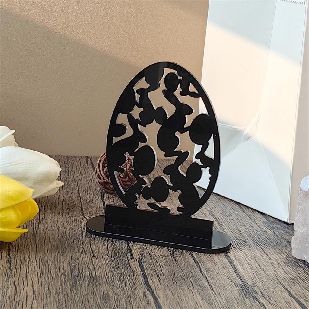 Easter Acrylic Rabbit Ornaments Stand Up Plaques Sign Cute Bunny Egg Decoration Figurines Spring Home Decor Kids Gift