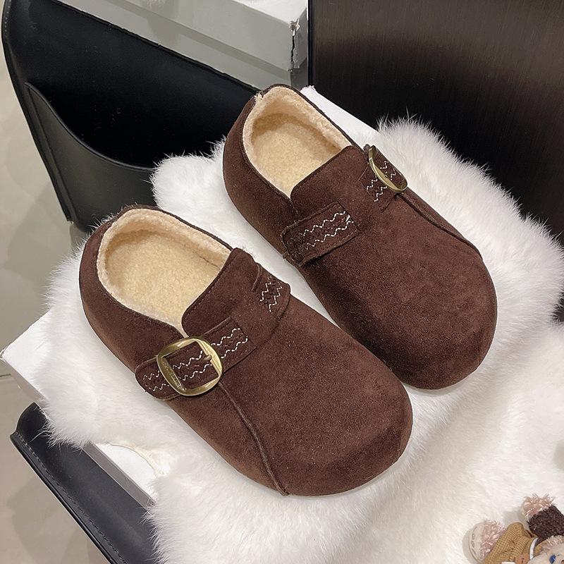 

All-inclusive height-increasing Boken shoes women s 2025 new autumn soft-soled lazy one-pedal casual thick-soled Boken shoes women 40 темно-коричневого