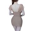 Sizzling Hot Girl V-Neck Backless Mesh Dress - Slim Fit, Hip-Hugging Mini Skirt