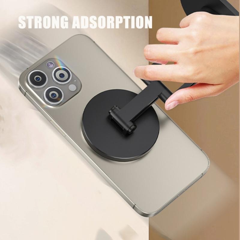 Desktop Magnetic Phone Holder for Phone 16 15 14 360 Degree Rotating Phone Holder Foldable Tabletop Stand