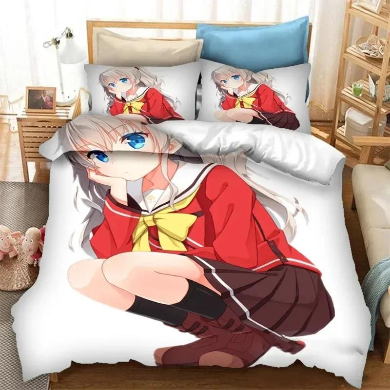 3D Print Anime Kawaii Girls Nao Tomori Bedding Set Double Twin King Duvet Cover Comforter Pillowcase Boys Girls Adults Bedroom
