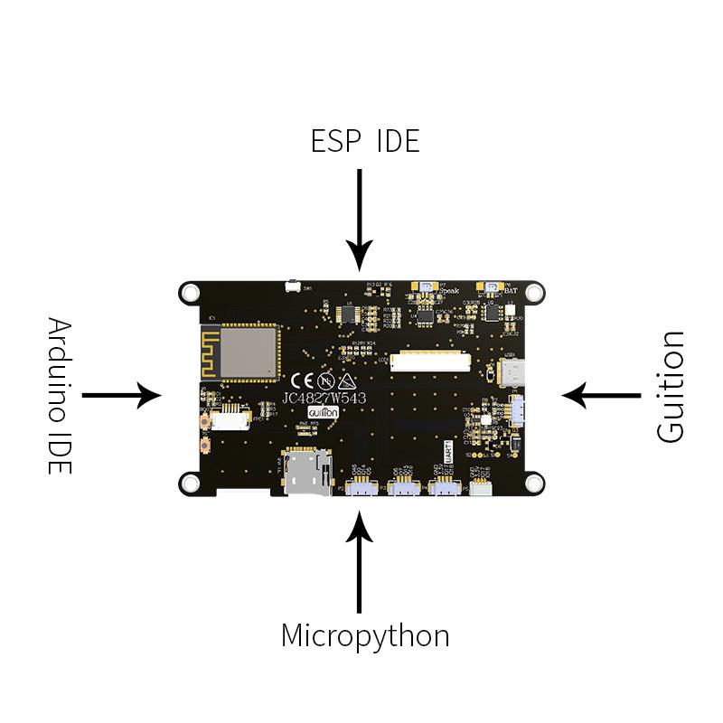 Vývojová deska ESP32-S3 s 4,3" kapacitním HMI dotykovým displejem, WiFi a Bluetooth