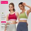 Women's High-Impact Colorblock Sports Bra - Shockproof, Fixed Cup for Running & Yoga