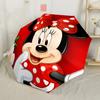 Minnie Maus Florale Fantasie Automatischer Regenschirm Stabiler 8-Rippen-Schaft Stabile Konstruktion Ganzjahres-Regenschirm für Reisen Lebhaftes Muster Regenschirm