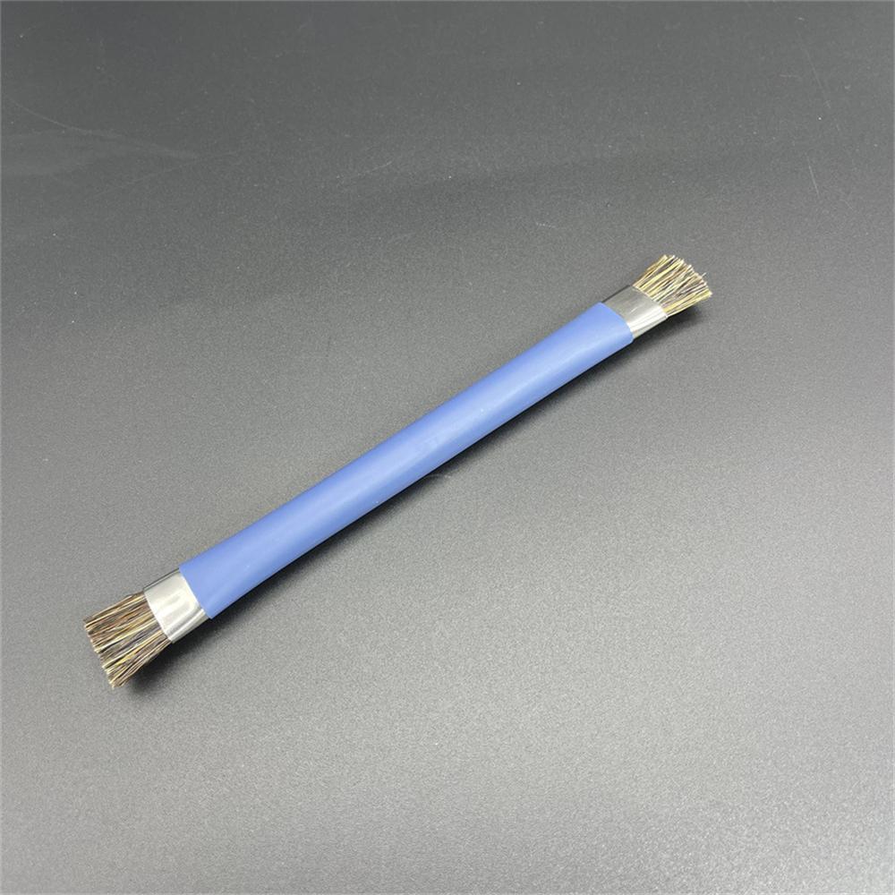 

Щетка для удаления пыли из нержавеющей стали, предотвращение электростатического разряда, двойной наконечник, свиная щетина, инструмент для ремонта, жесткая щетка, антистатическая щетка синий