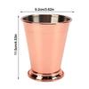2pcs Rose Gold Mint Julep Cup Beaded Stainless Steel Cocktail Glasses Metal Drinking Glasses  Party